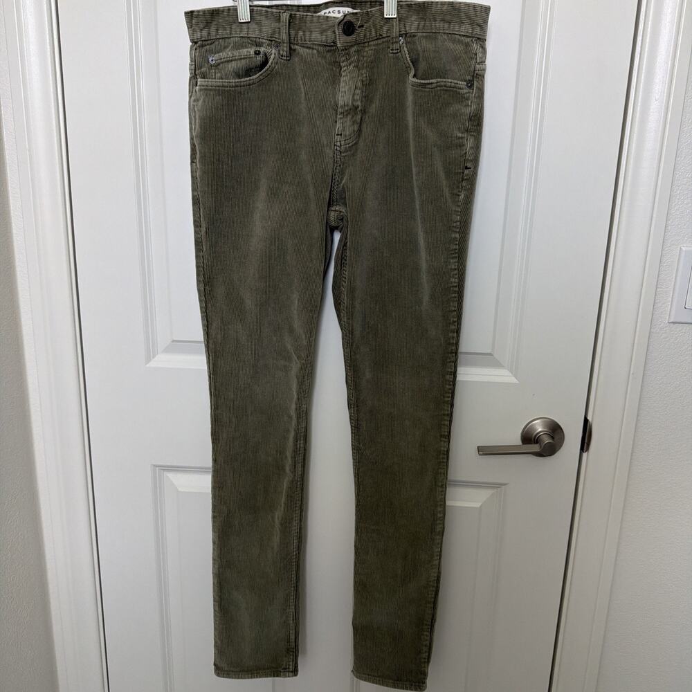 Pacsun Corduroy Men’s Corduroy Mid Rise Pants 5 Pocket Green 32”x32”
